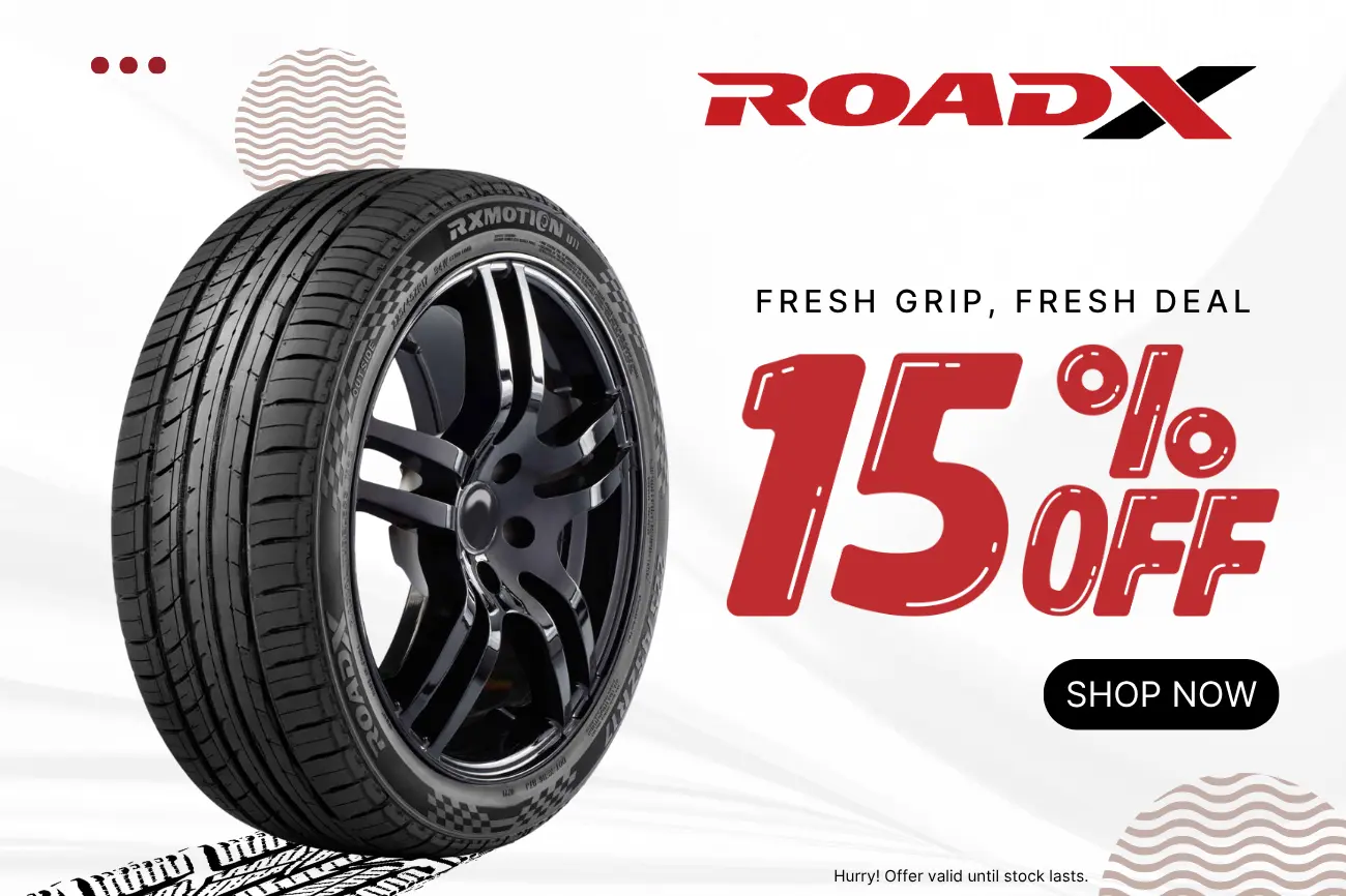 15% off Roadx Tyres Online in UAE