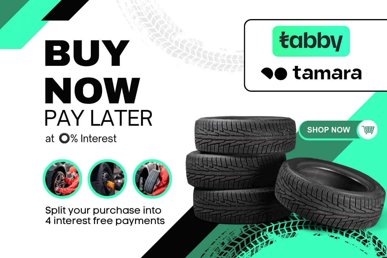 Get Tyres and Pay in installments with tabby